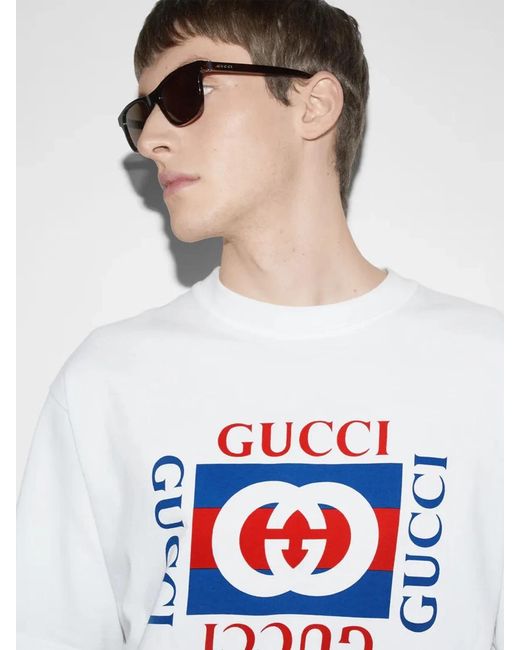 Gucci White T-Shirt With Print for men