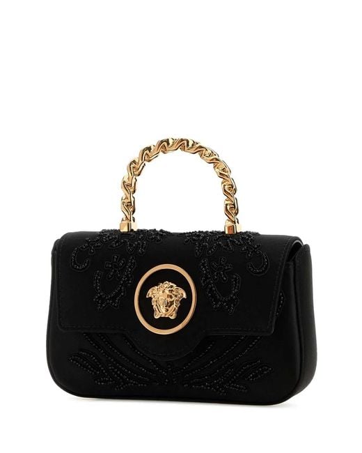 Versace Black Mini Top Handle Vitello