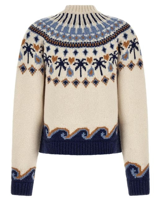 Alanui Blue 'Sweet Winter' Sweater