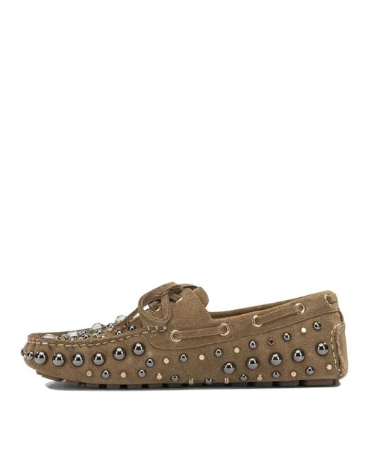Strategia Brown Leather Loafers