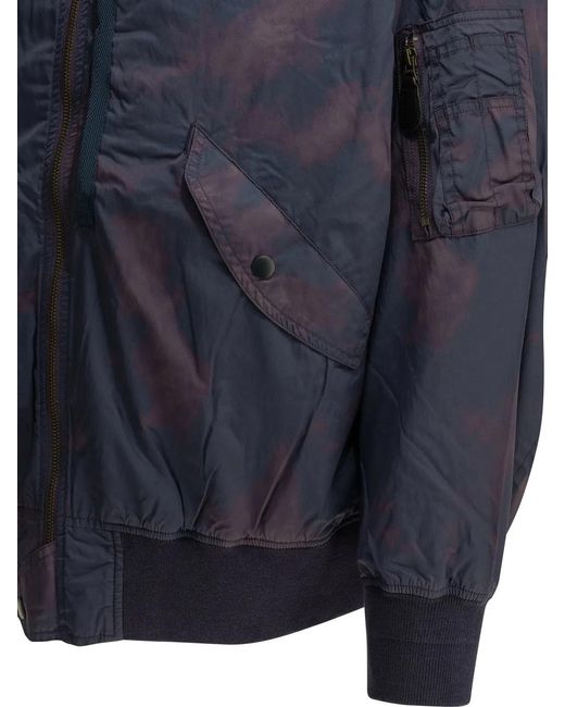 Beams Plus Blue Mil Flight Nylon Cotton Polyurethane Bomber Jacket for men
