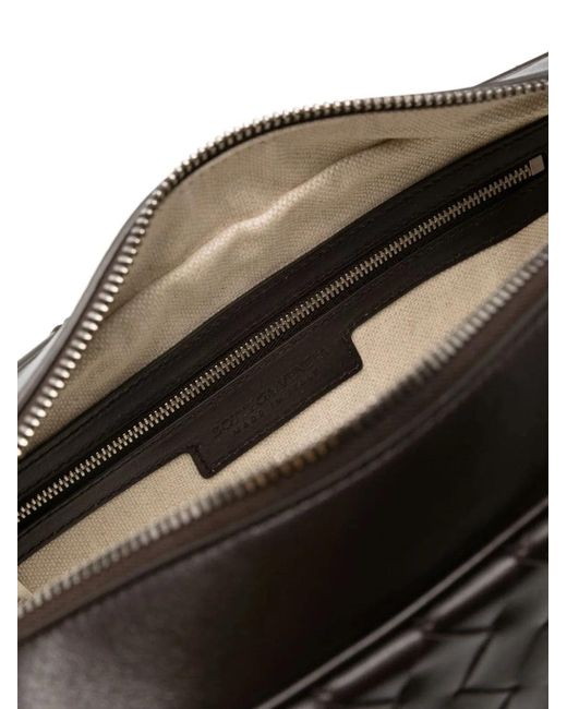 Bottega Veneta Black Intracciated Room Bag for men