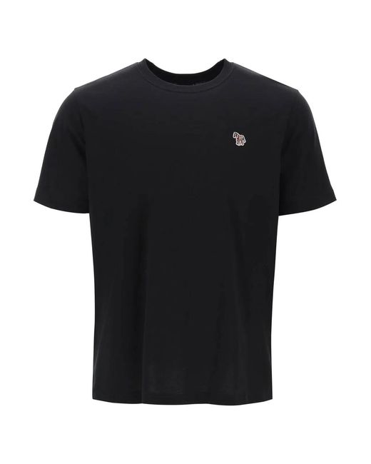 Paul Smith Black Ps Paul Smith Zebra Logo T Shirt for men