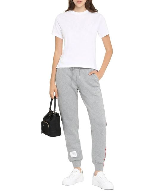 Thom Browne White Cotton Crew-Neck T-Shirt