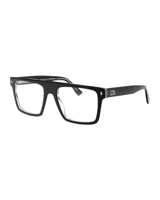 DSquared² Black Crystal Acetate Glasses for men