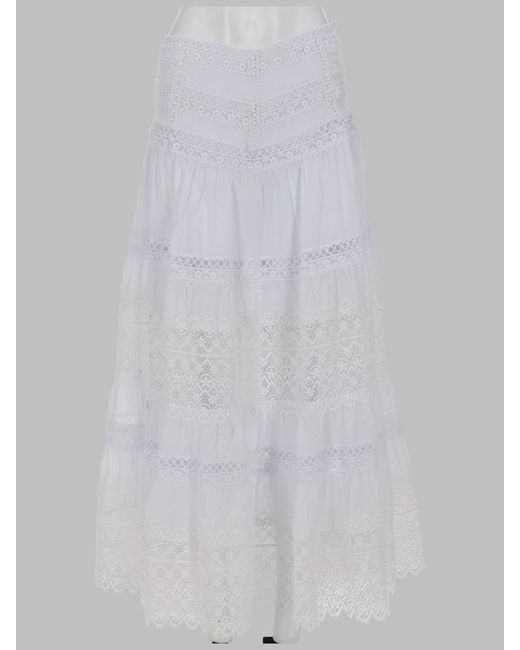 Charo Ruiz White Elegant Mini Skirt For