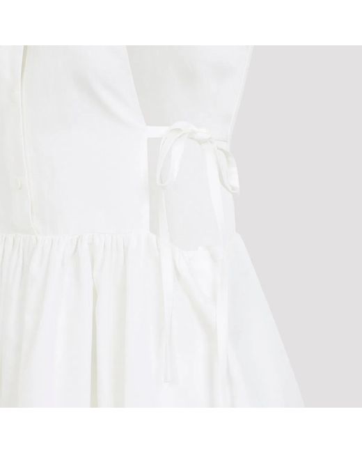 Miu Miu White Popeline Mini Dress
