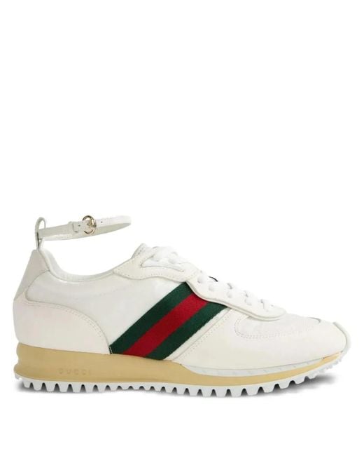 Gucci White Leather Sneakers
