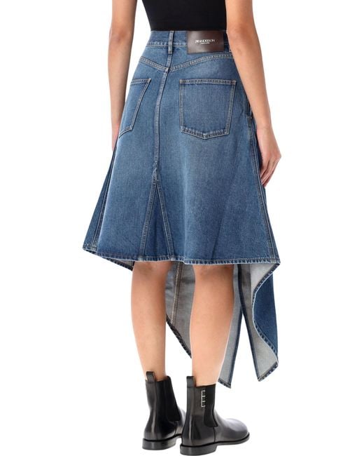 J.W. Anderson Blue Drop Front Denim Skirt