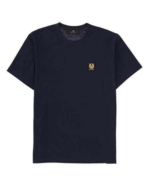 Belstaff Blue T-Shirt With Logo for men