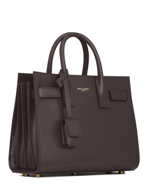 Saint Laurent Brown Calf Skin Handbag