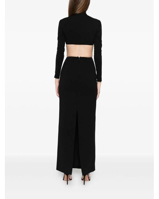 Solace London Black Wilma Maxi Dress