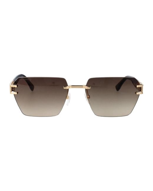 DSquared² Brown Metal Sunglasses for men