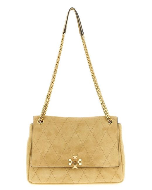 Tory Burch Metallic 'Charlie' Medium Shoulder Bag