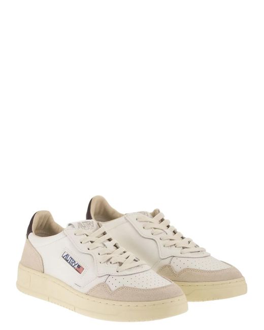 Autry White Medalist Low for men