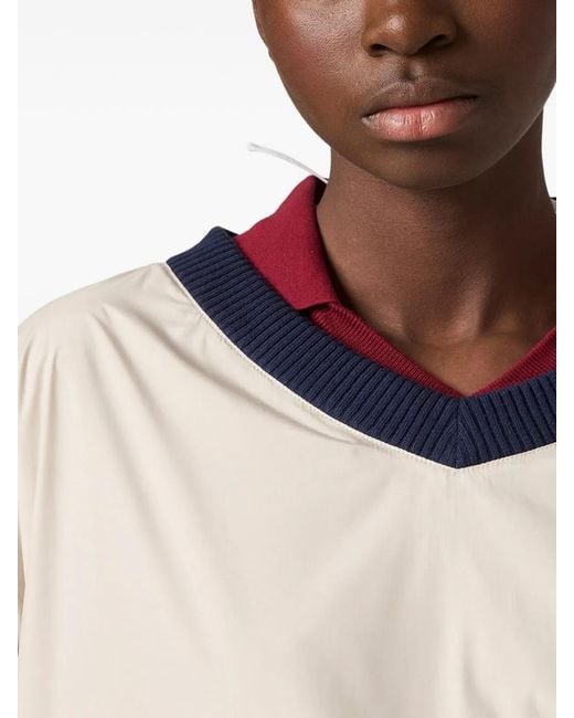 Miu Miu Natural Technical Pongé Sweatshirt