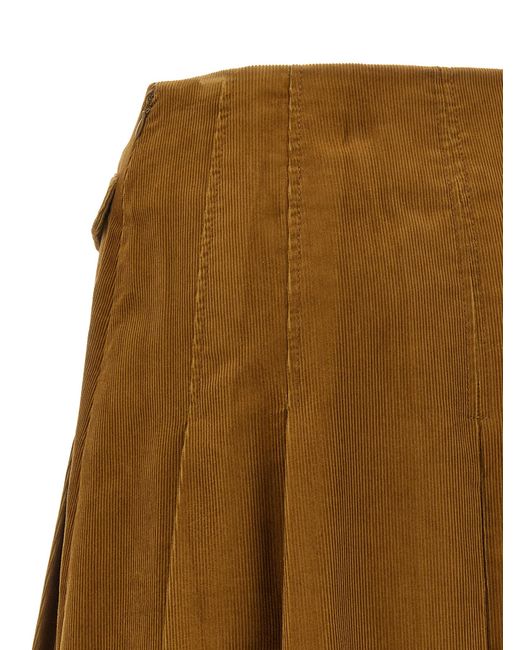 Tory Burch Brown Corduroy Skirt