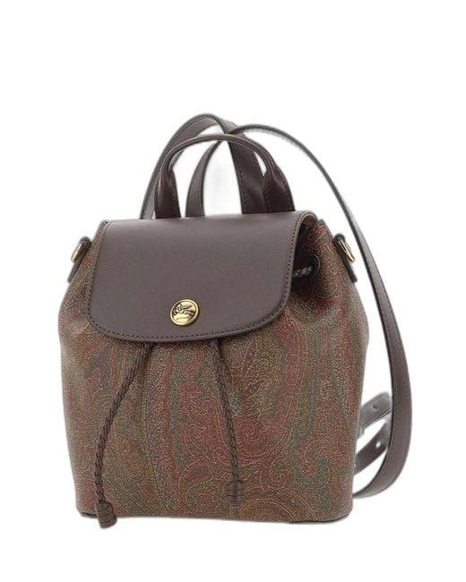 Etro Brown Essential Small Backpack