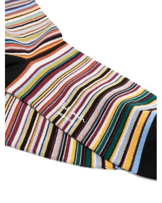 Paul Smith Black Signature Stripe Sock for men