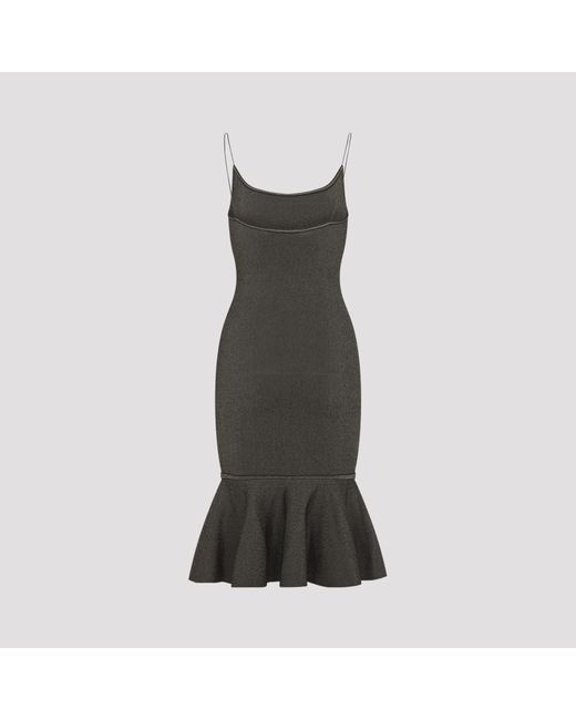 Jacquemus Black Dark Maille Pina Midi Dress