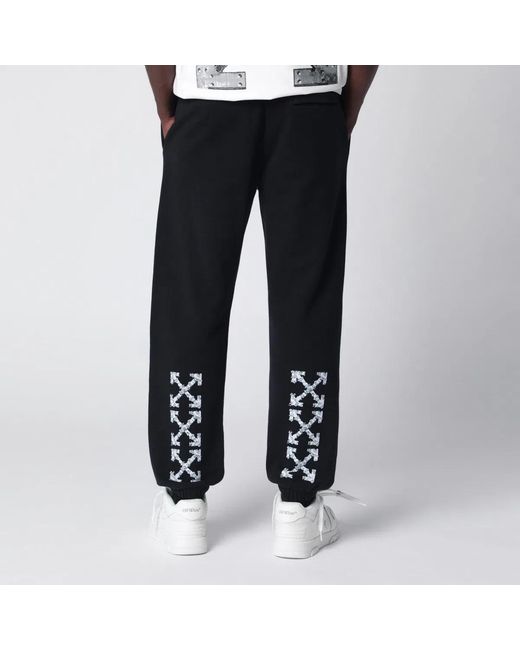 Off-White c/o Virgil Abloh Black Heraldic Arrow Jogging Trousers for men