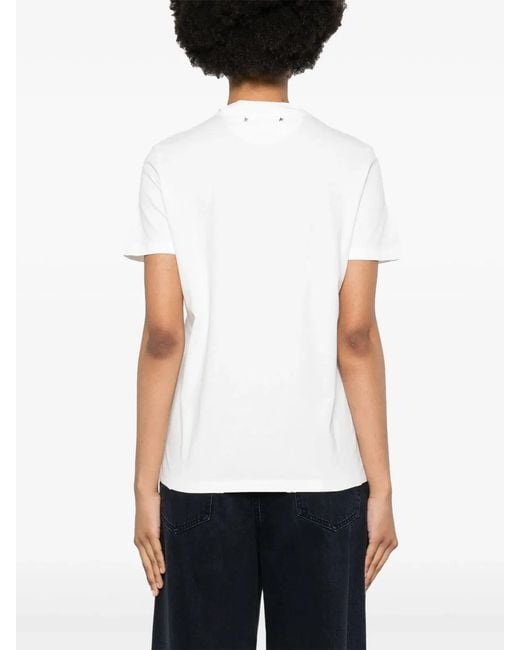 Golden Goose Deluxe Brand White Crystal-Detail T-Shirt