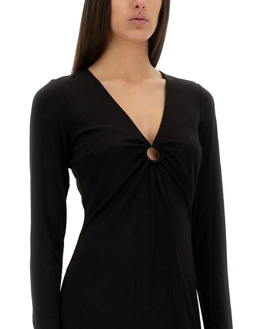 MICHAEL Michael Kors Black Jersey Dress With Drop Opening