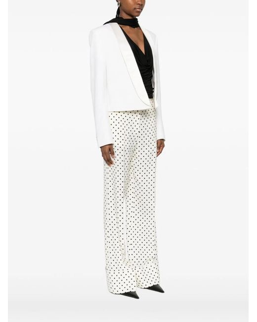 Tom Ford White Wool Tuxedo Jacket