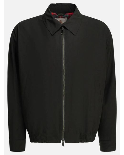 Baracuta Black Polyester Cotton Jacket for men