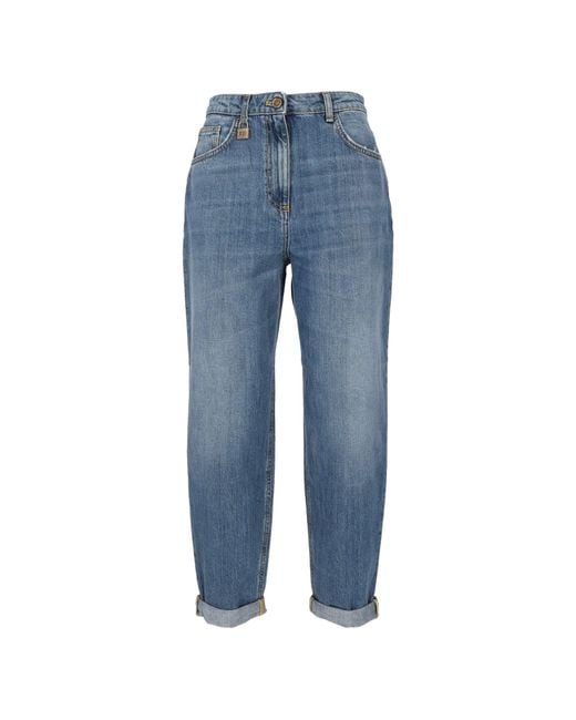 Elisabetta Franchi Blue Cotton Jeans