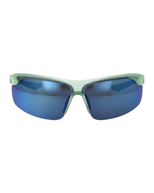 Nike Blue Solid Mirror Matte Jade Ice Acetate Sunglasses