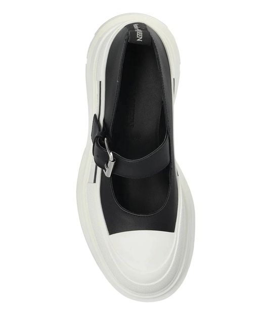 McQueen White Tread Slick Mary Jane