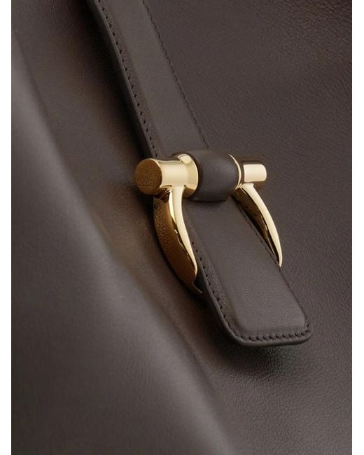 Ferragamo Brown Gancini Leather Tote Bag