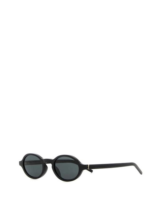 Saint Laurent Black Oval Sl M161 Sunglasses