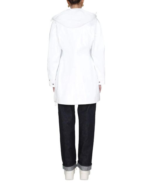 Bottega Veneta White Hooded Parka