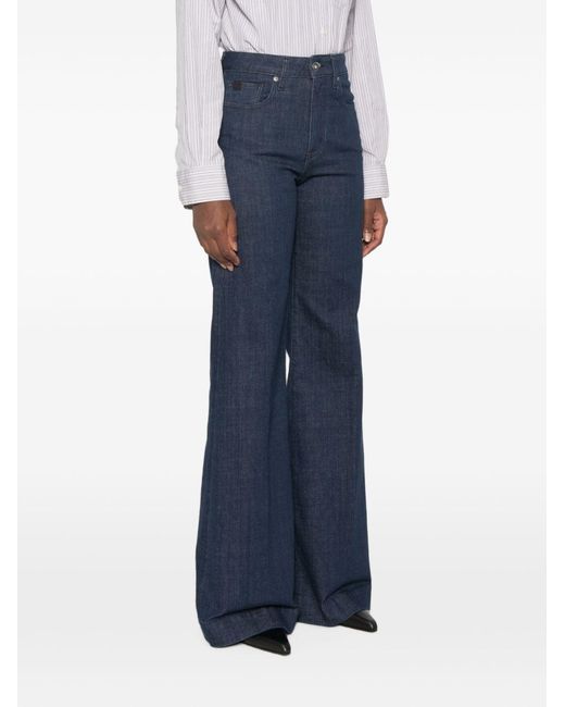 Jacob Cohen Blue Wide-Leg Denim Jeans