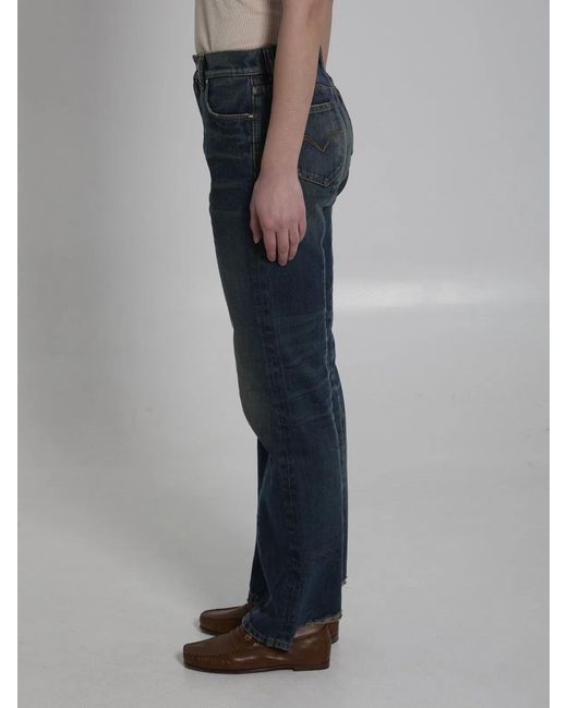 Versace Black Washed Regularfit Cotton Jeans