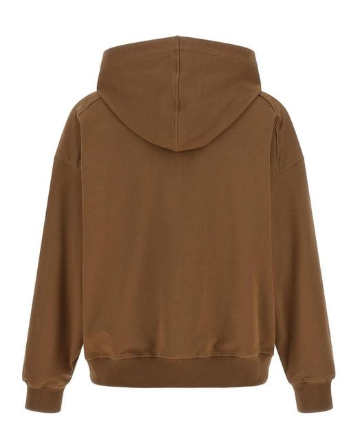 Brunello Cucinelli Brown 'Shiny Trims' Hoodie