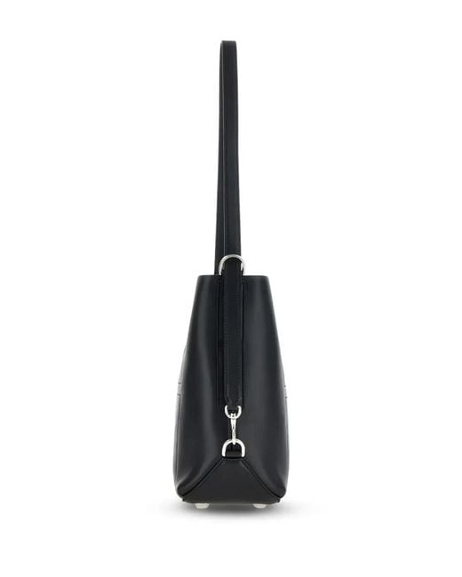 Hogan Black Hocket Small Leather Hobo Bag