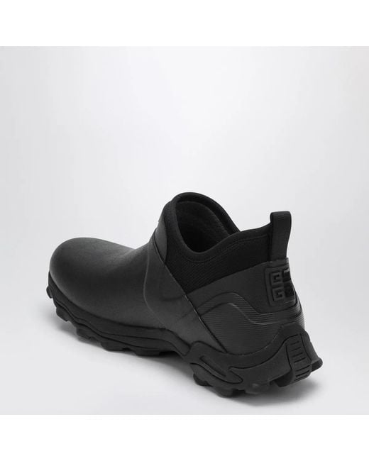 Givenchy Black Bogs Rubber Chelsea Boots for men