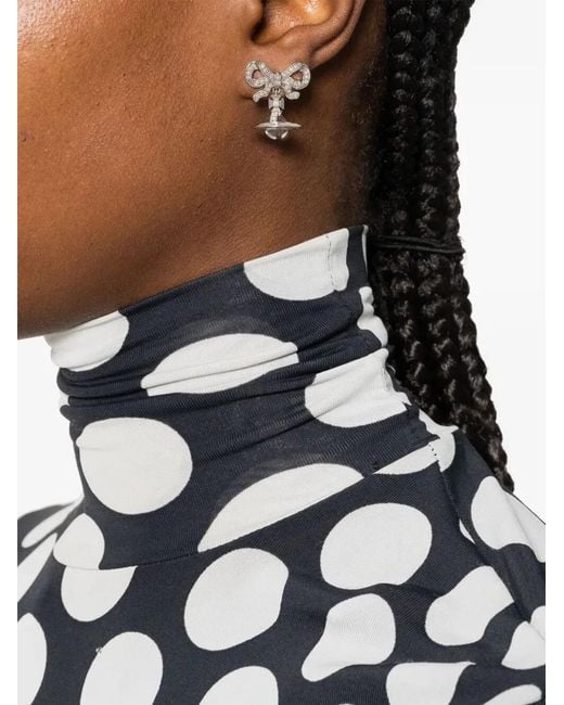 Vivienne Westwood White "Octavie" Earrings