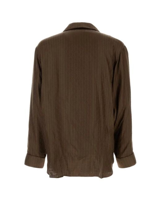Saint Laurent Brown Chemise Pyjama Col R for men