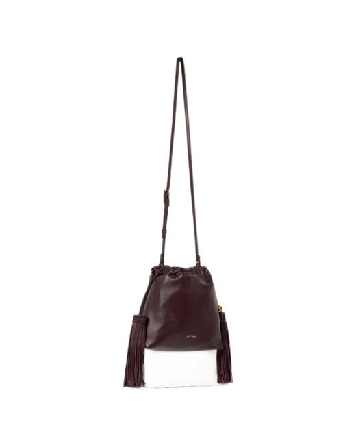 Etro Black Bordeaux Mini Kalispera Crossbody Bag