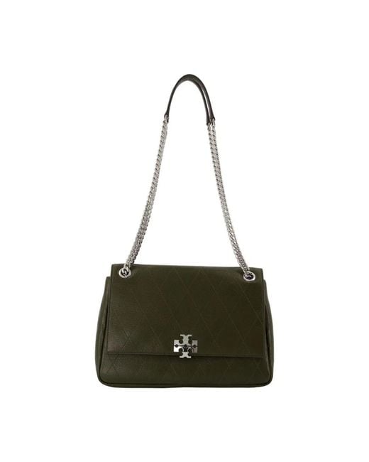 Tory Burch Green Charlie Shoulder Bag