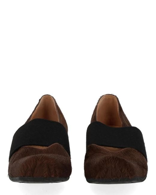 Uma Wang Brown Square Toe Ballerina