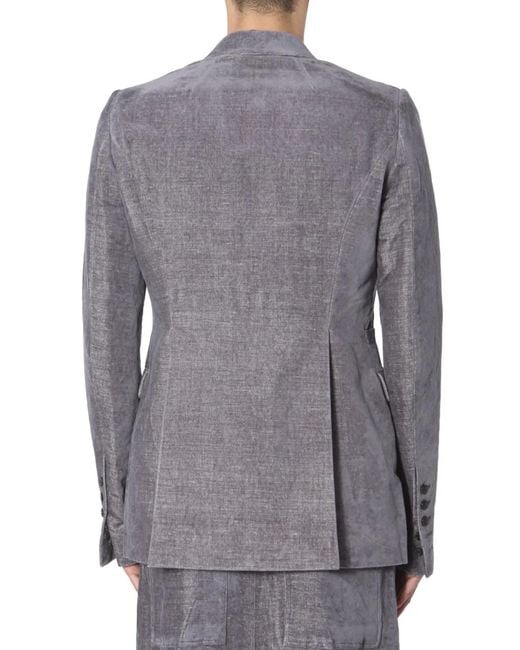 Rick Owens Gray Single-Breasted Jacket for men
