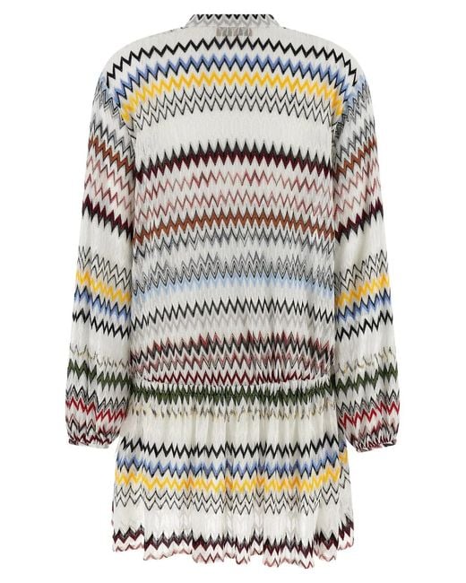 Missoni Gray Micro Chevron Dress