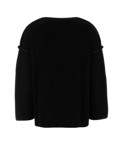 Jil Sander Black Wool Sweater