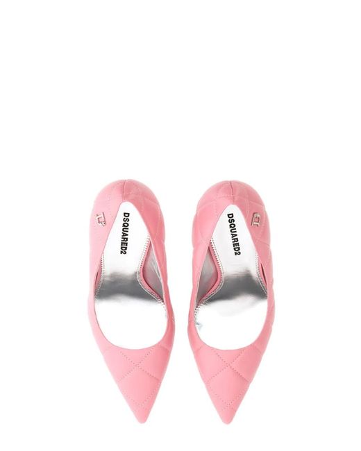DSquared² Pink Quilted Leather Pumps