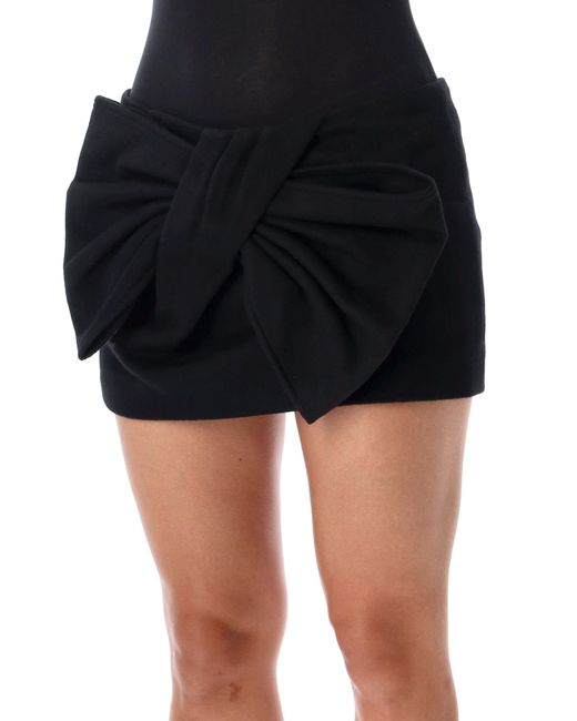 7 For All Mankind Black Bow Mini Skirt